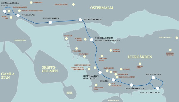ストックホルム　カフェトラム　路線図